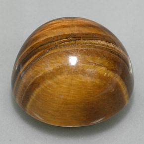 Tiger's eye naturale marrone da 37,11 ct, taglio rotondo, opaco