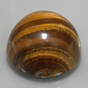 Tiger's eye naturale marrone da 35,88 ct, taglio rotondo, opaco