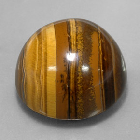 Tiger's eye naturale marrone da 37,72 ct, taglio rotondo, opaco