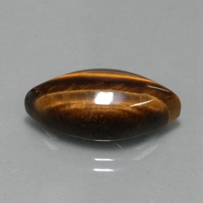 Occhio di tigre Oro Marrone naturale da 9.49 ct, Taglio marquise, Opaco