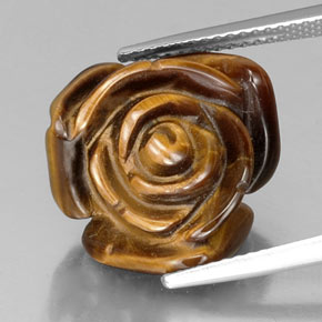 Tiger's eye naturale marrone da 11,36 ct, forma fantasia, opaco