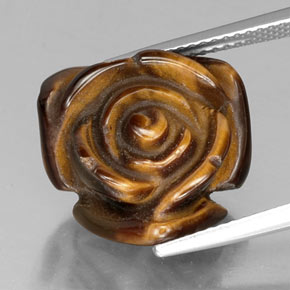 Tiger's eye naturale marrone da 12,35 ct, forma fantasia, opaco