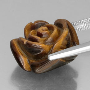 Tiger's eye naturale marrone da 12,35 ct, forma fantasia, opaco