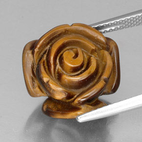 Tiger's eye naturale marrone da 11,73 ct, forma fantasia, opaco