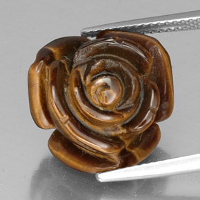 Tiger's eye naturale marrone da 11,87 ct, forma fantasia, opaco