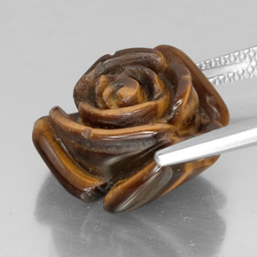 Tiger's eye naturale marrone da 11,87 ct, forma fantasia, opaco
