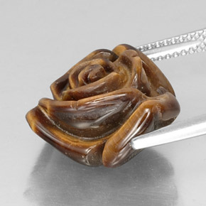 Tiger's eye naturale marrone da 11,19 ct, forma fantasia, opaco