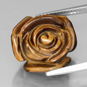 Tiger's eye naturale marrone da 12,80 ct, forma fantasia, opaco