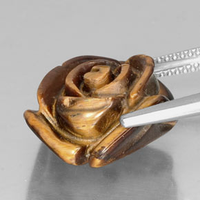 Tiger's eye naturale marrone da 12,80 ct, forma fantasia, opaco