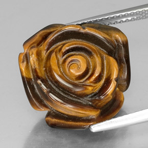 Tiger's eye naturale marrone da 13,91 ct, forma fantasia, opaco