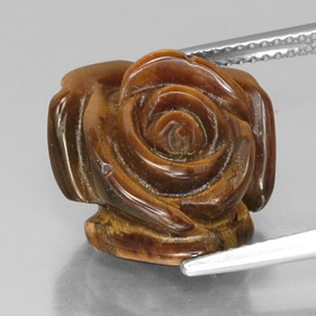 Tiger's eye naturale marrone da 11,50 ct, forma fantasia, opaco