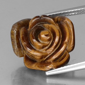 Occhio di tigre Marrone rossastro naturale da 12.11 ct, Forma fantasia, Opaco