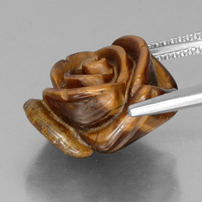 Occhio di tigre Marrone rossastro naturale da 12.11 ct, Forma fantasia, Opaco