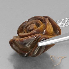 Occhio di tigre Marrone rossastro naturale da 11.38 ct, Taglio a fantasia, Opaco