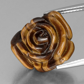 Tiger's eye naturale marrone da 11,61 ct, forma fantasia, opaco