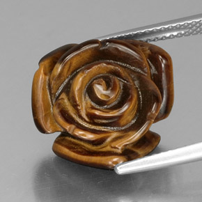 Tiger's eye naturale marrone da 10,44 ct, forma fantasia, opaco