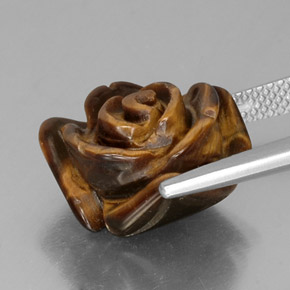 Tiger's eye naturale marrone da 10,44 ct, forma fantasia, opaco