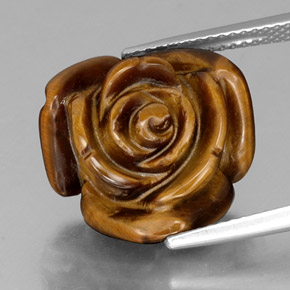 Tiger's eye naturale marrone da 11,14 ct, forma fantasia, opaco
