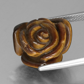 Tiger's eye naturale marrone da 10,77 ct, forma fantasia, opaco