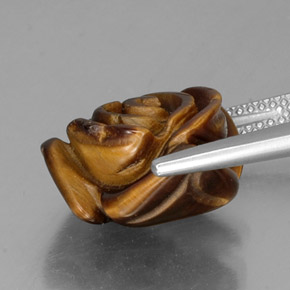 Tiger's eye naturale marrone da 10,77 ct, forma fantasia, opaco