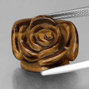 Tiger's eye naturale marrone da 12,84 ct, forma fantasia, opaco