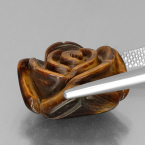Tiger's eye naturale marrone da 12,84 ct, forma fantasia, opaco