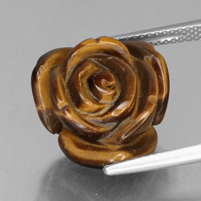 Tiger's eye naturale marrone da 11,53 ct, forma fantasia, opaco