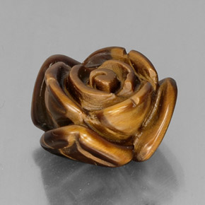 Tiger's eye naturale marrone da 11,53 ct, forma fantasia, opaco