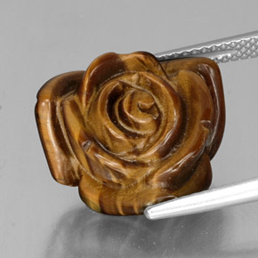 Tiger's eye naturale marrone da 12,82 ct, forma fantasia, opaco