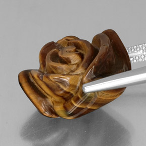 Tiger's eye naturale marrone da 12,82 ct, forma fantasia, opaco