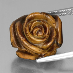 Tiger's eye naturale marrone da 12,52 ct, forma fantasia, opaco