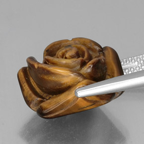 Tiger's eye naturale marrone da 12,52 ct, forma fantasia, opaco