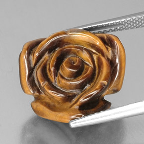 Tiger's eye naturale marrone da 12,07 ct, forma fantasia, opaco