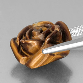 Tiger's eye naturale marrone da 12,07 ct, forma fantasia, opaco