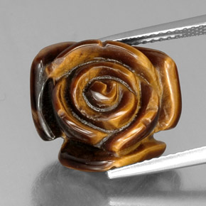 Tiger's eye naturale marrone da 11,74 ct, forma fantasia, opaco
