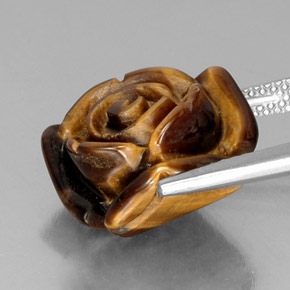 Tiger's eye naturale marrone da 11,74 ct, forma fantasia, opaco