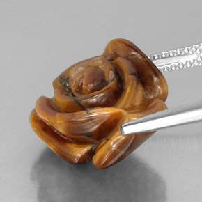 Tiger's eye naturale marrone da 10,22 ct, forma fantasia, opaco