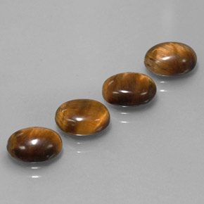 Tiger's eye naturale marrone da  ct, taglio ovale, opaco