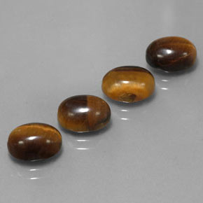 Tiger's eye naturale marrone da  ct, taglio ovale, opaco