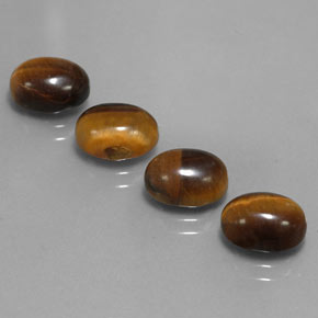 Tiger's eye naturale marrone da  ct, taglio ovale, opaco
