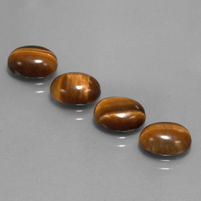 Tiger's eye naturale marrone da  ct, taglio ovale, opaco