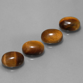 Tiger's eye naturale marrone da  ct, taglio ovale, opaco