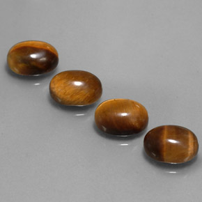 Tiger's eye naturale marrone da  ct, taglio ovale, opaco
