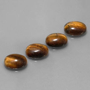 Tiger's eye naturale marrone da  ct, taglio ovale, opaco