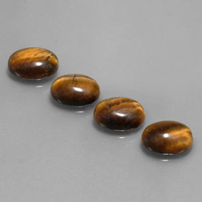 Tiger's eye naturale marrone da  ct, taglio ovale, opaco