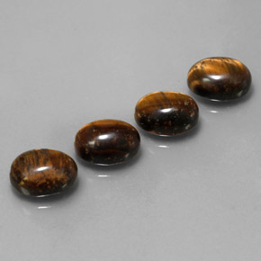 Tiger's eye naturale marrone da  ct, taglio ovale, opaco