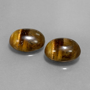 Tiger's eye naturale marrone da  ct, taglio ovale, opaco