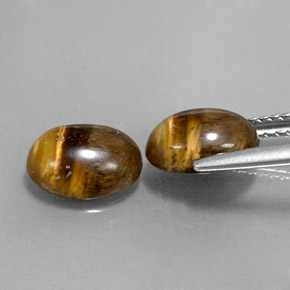 Tiger's eye naturale marrone da  ct, taglio ovale, opaco