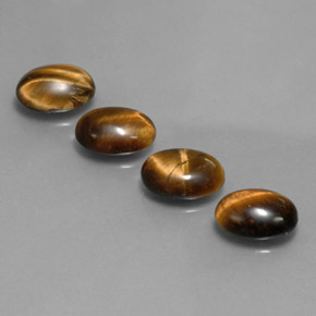 Tiger's eye naturale marrone da  ct, taglio ovale, opaco
