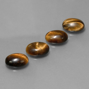 Tiger's eye naturale marrone da  ct, taglio ovale, opaco
